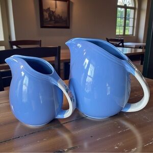 Hall’s vintage pitchers, set of 2, Rose Parade, Art Deco, made in USA, 1940-1950